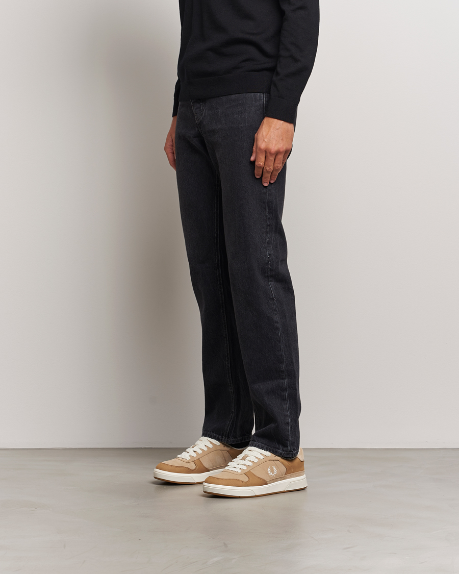 Herren | Fred Perry B300 Textured Nubuck/Suede Sneaker Warmstone/Ecru | Fred Perry | B300 Textured Nubuck/Suede Sneaker Warmstone/Ecru