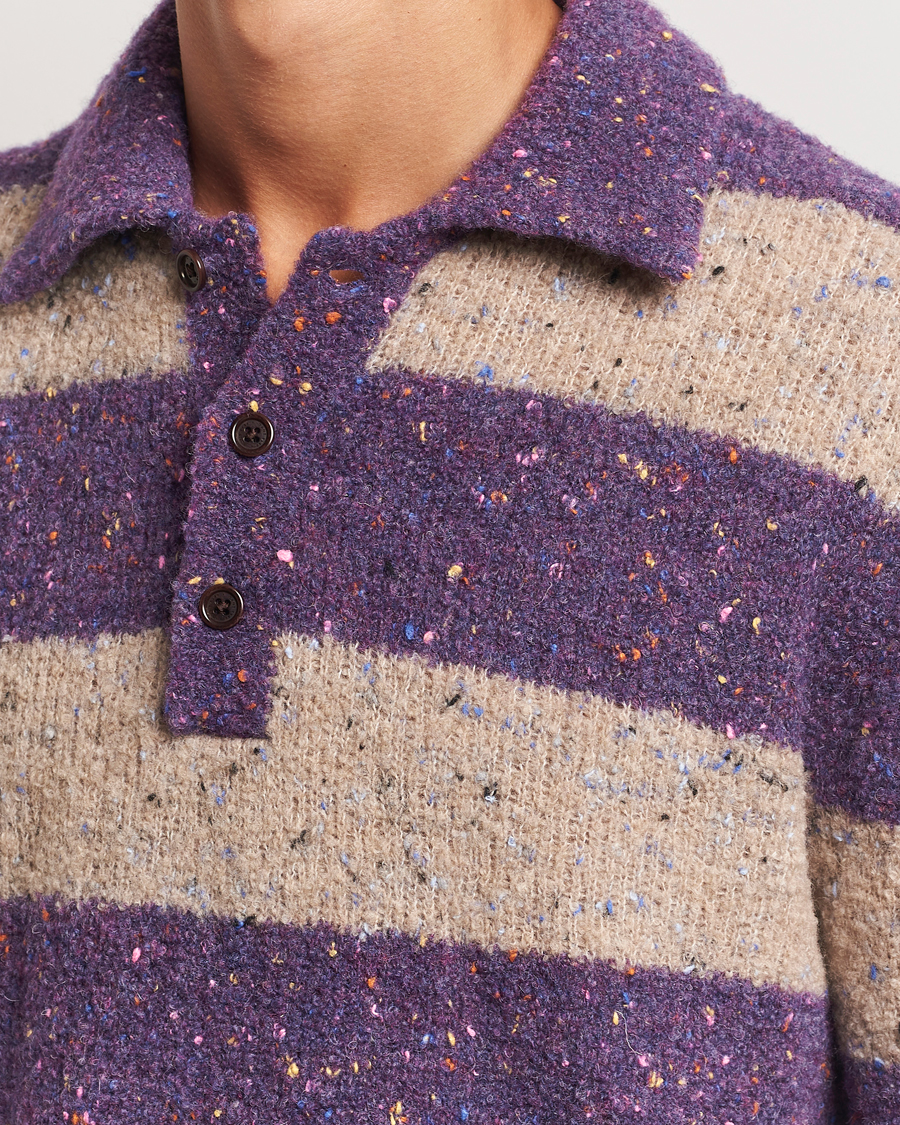 Herren | Pullover | GANT | Barstriped Rugger Deep Plum