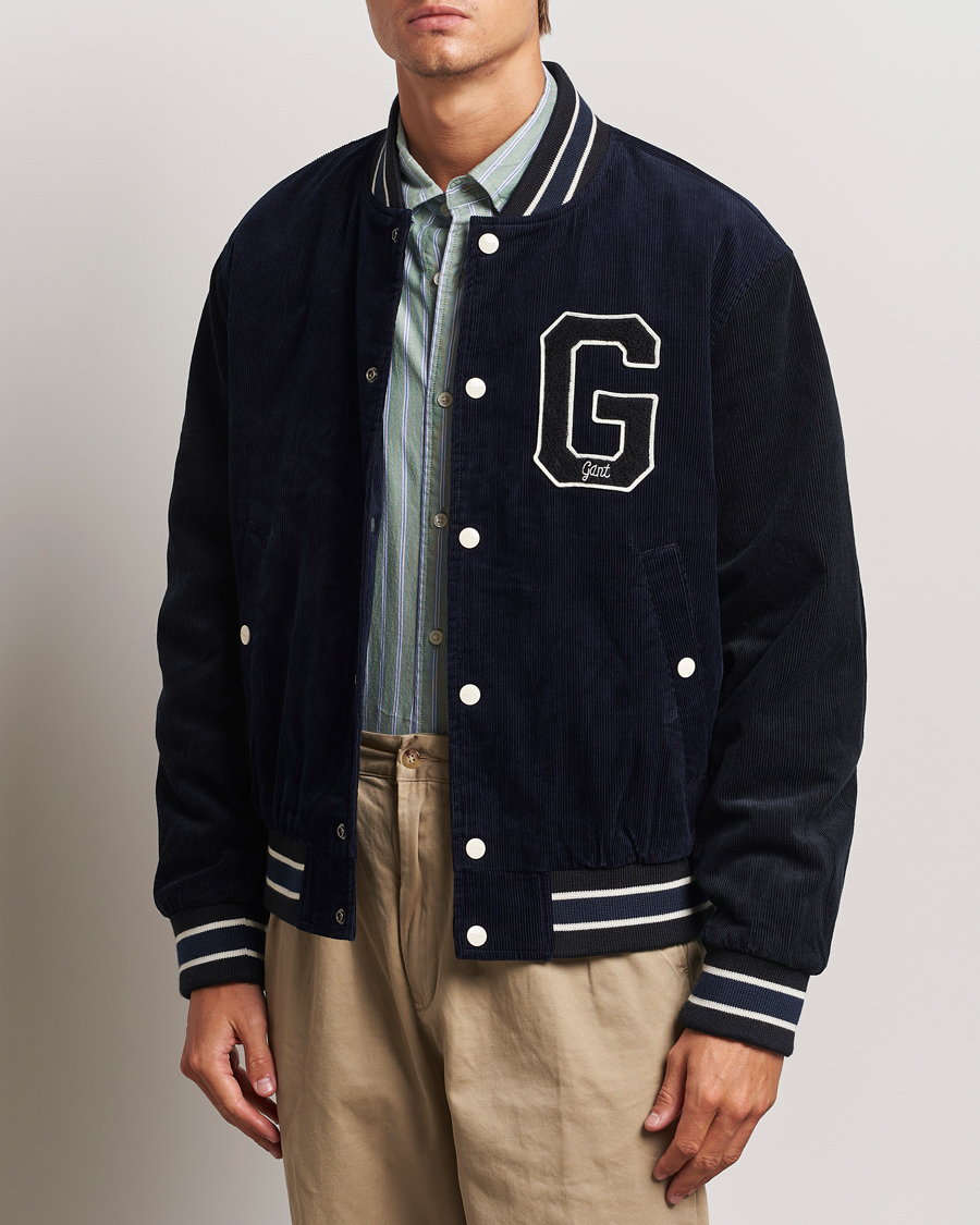 Herren | Jacken | GANT | Cord Varsity Jacket Evening Blue