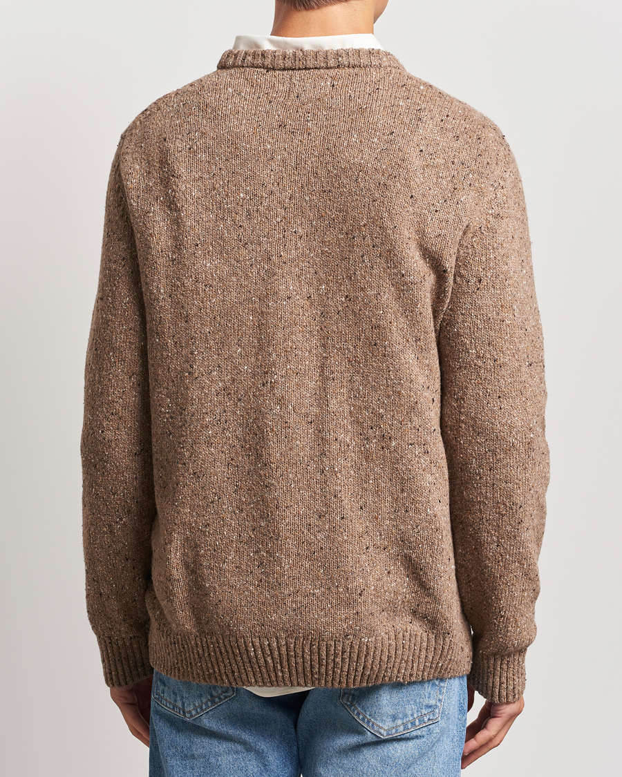 Herren | Pullover | GANT | Neps Wool Crew Neck Brown Melange