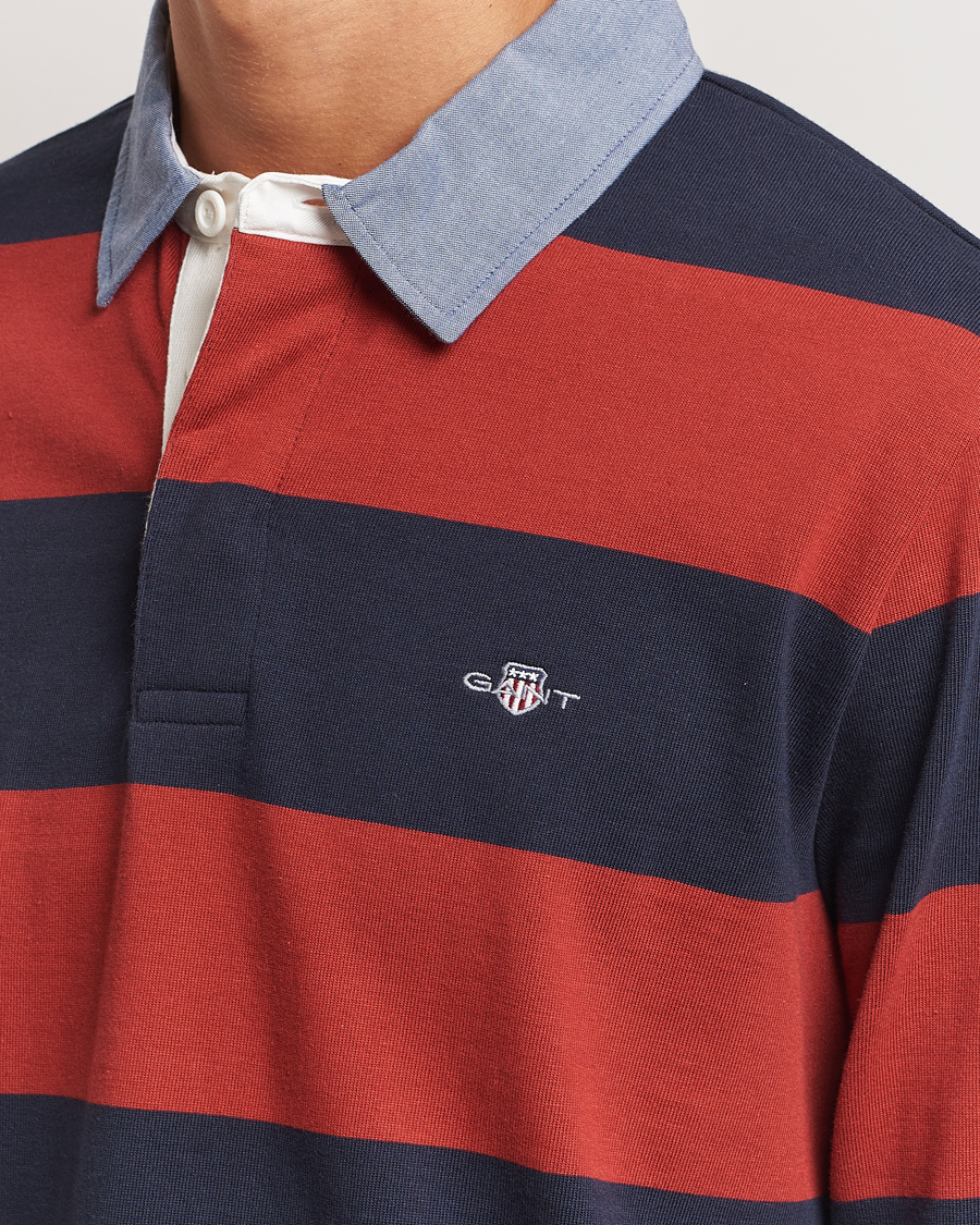 Herren | Pullover | GANT | Original Barstriped Heavy Rugger Iron Red