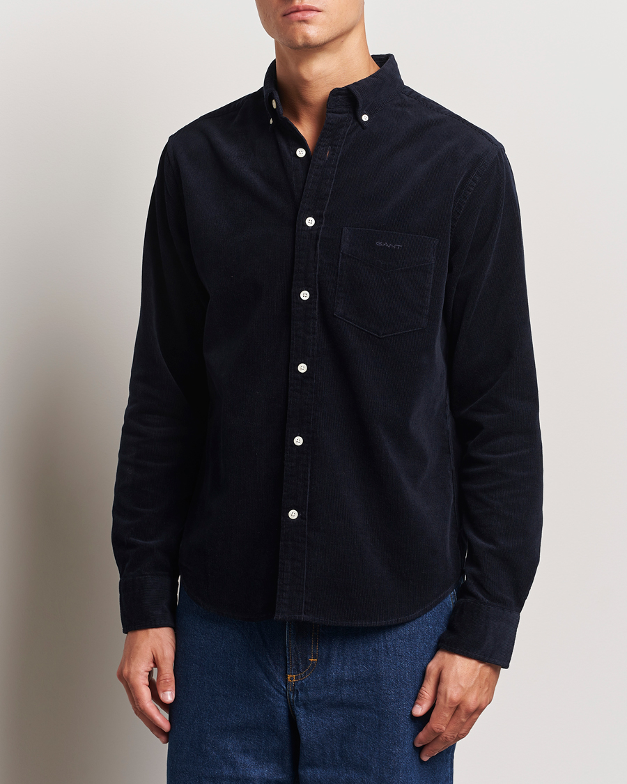 Herren | Hemden | Gant | Regular Fit Corduroy Shirt Evening Blue