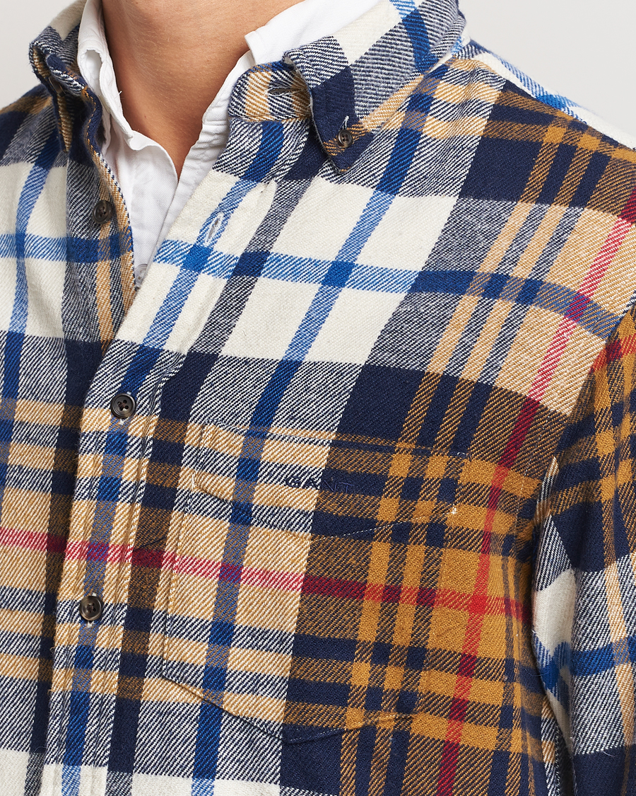 Herren | Hemden | Gant | Twill Checked Shirt Beige