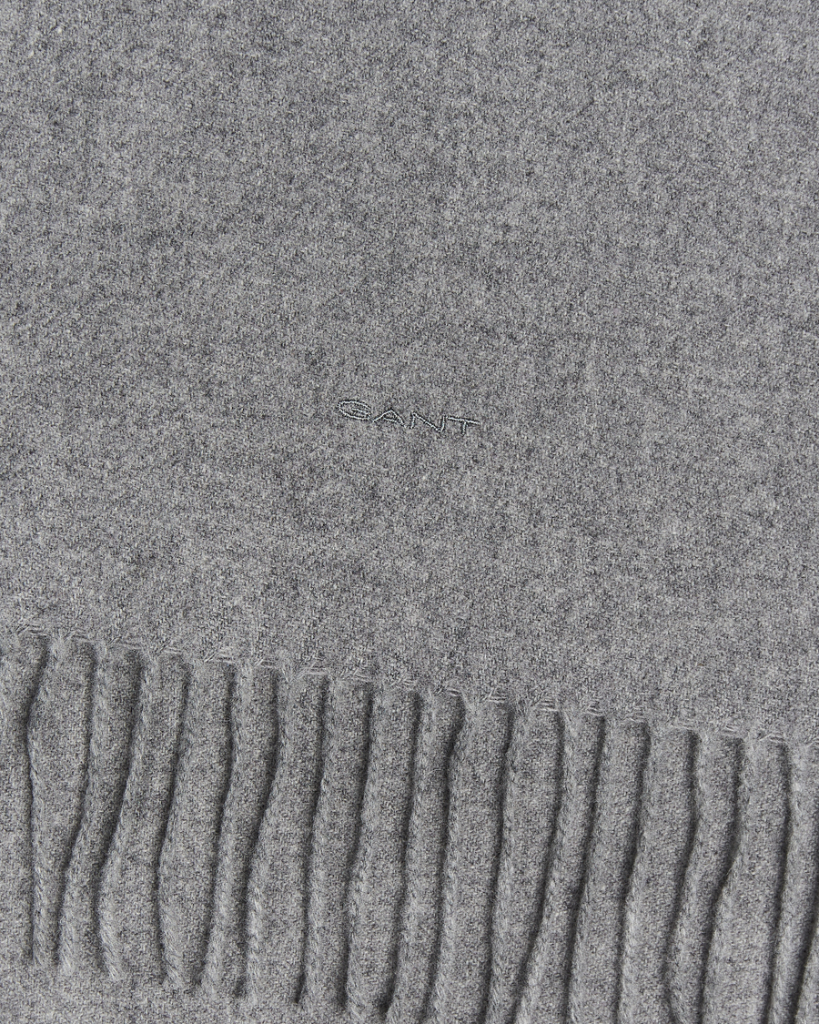 Herren | GANT Wool Scarf Grey Melange | Gant | Wool Scarf Grey Melange