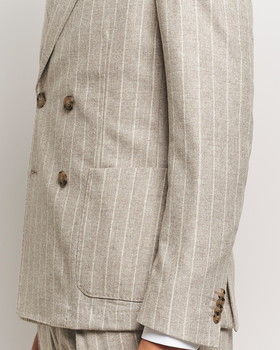 Herren | BOSS BLACK Hanry Wool Pinstriped Suit Light Beige | BOSS BLACK | Hanry Wool Pinstriped Suit Light Beige