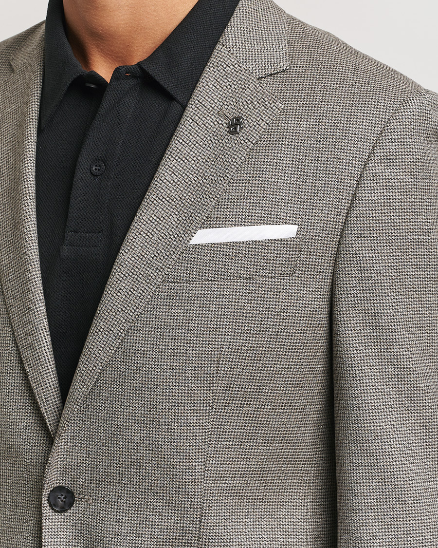 Herren | Sakkos | BOSS BLACK | Hutson Wool Dogtooth Blazer Open White