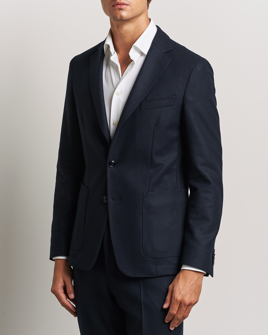 Herren | Sakkos | BOSS BLACK | Hanry Wool Patch Pocket Blazer Dark Blue