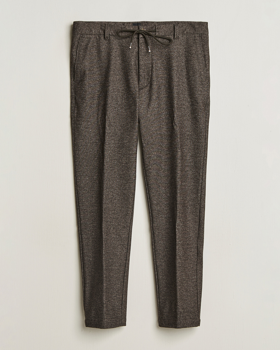 Herren | Hosen | BOSS BLACK | Kane Brushed Drawstring Trousers Dark Beige