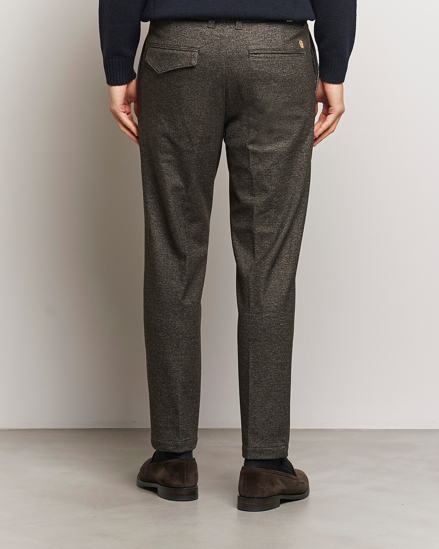 Herren | Hosen | BOSS BLACK | Kane Brushed Drawstring Trousers Dark Beige