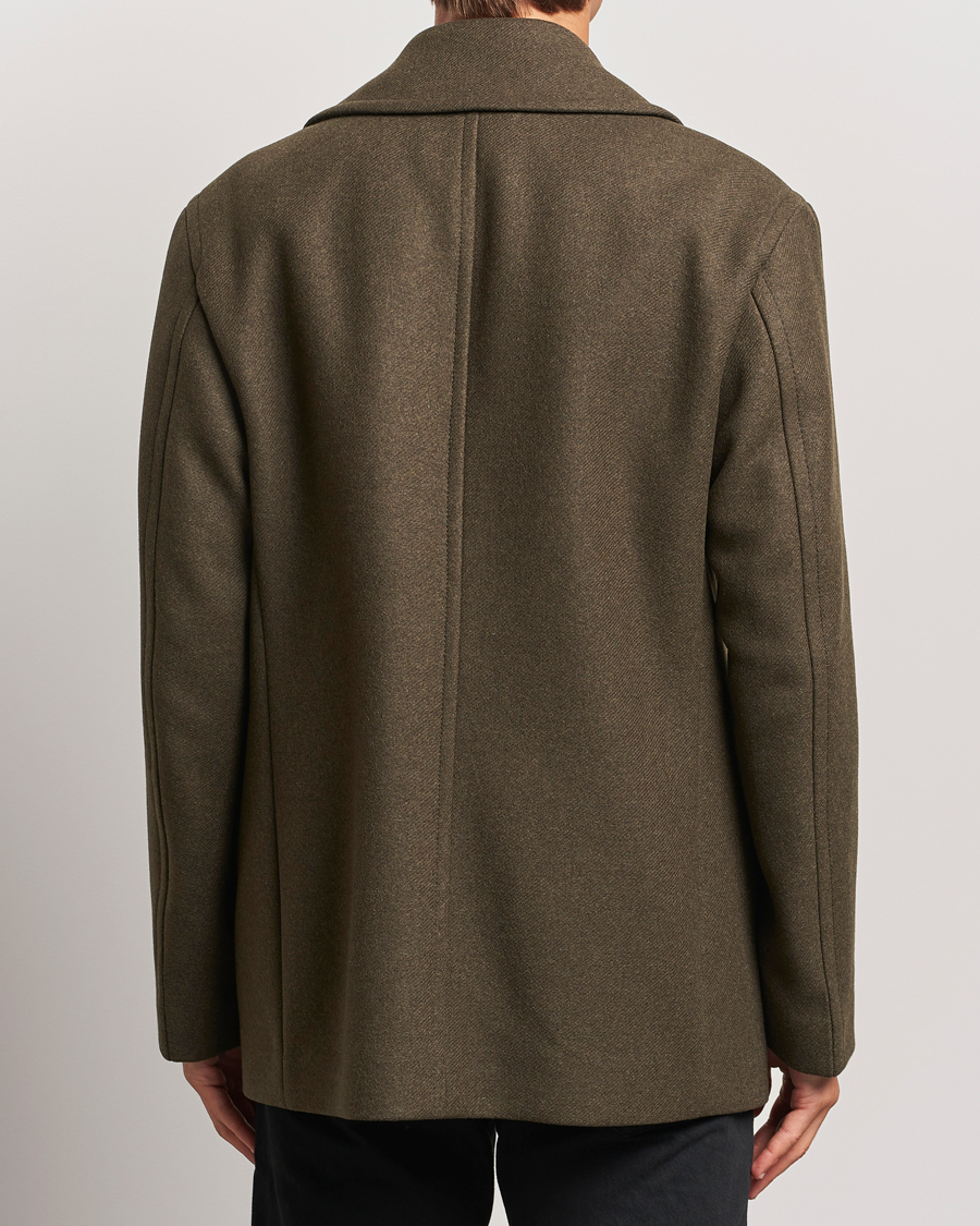 Herren | Jacken | BOSS BLACK | Clay Wool Peacoat Open Green