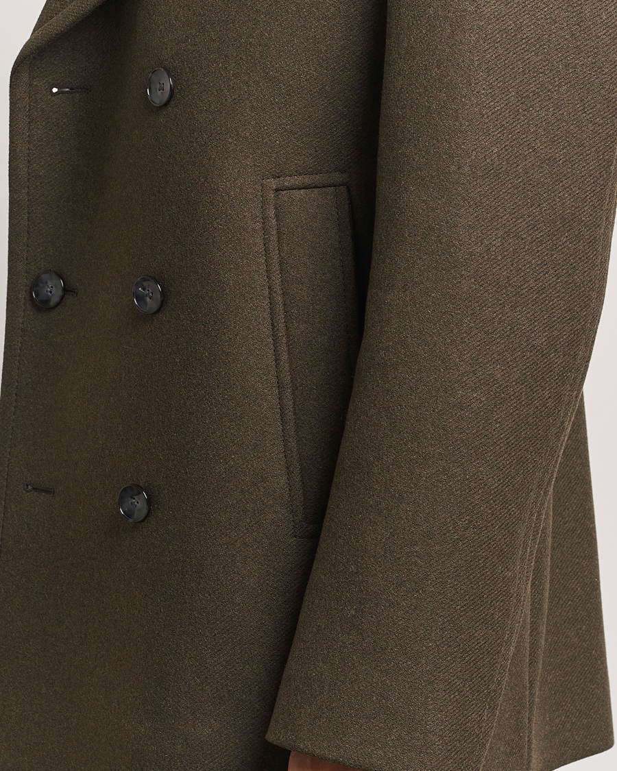 Herren | Jacken | BOSS BLACK | Clay Wool Peacoat Open Green