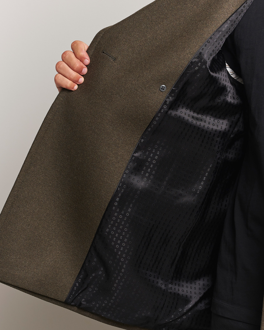 Herren | Jacken | BOSS BLACK | Clay Wool Peacoat Open Green
