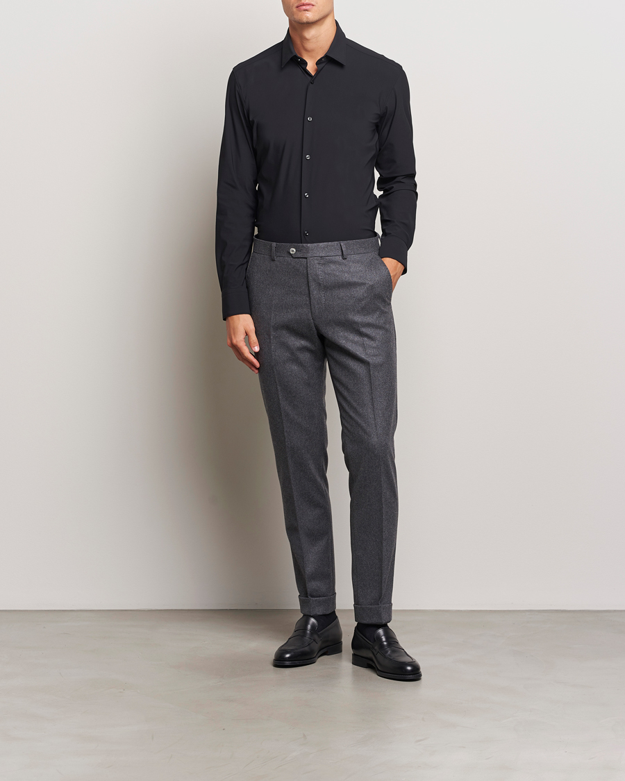 Herren | Hemden | BOSS BLACK | Hank 4-Way Stretch Shirt Black