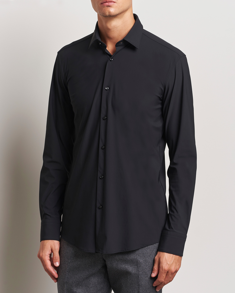 Herren | Hemden | BOSS BLACK | Hank 4-Way Stretch Shirt Black