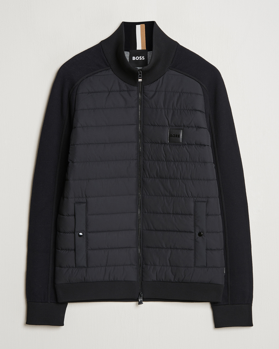 Herren | Jacken | BOSS BLACK | Esfero Hybrid Full Zip Black