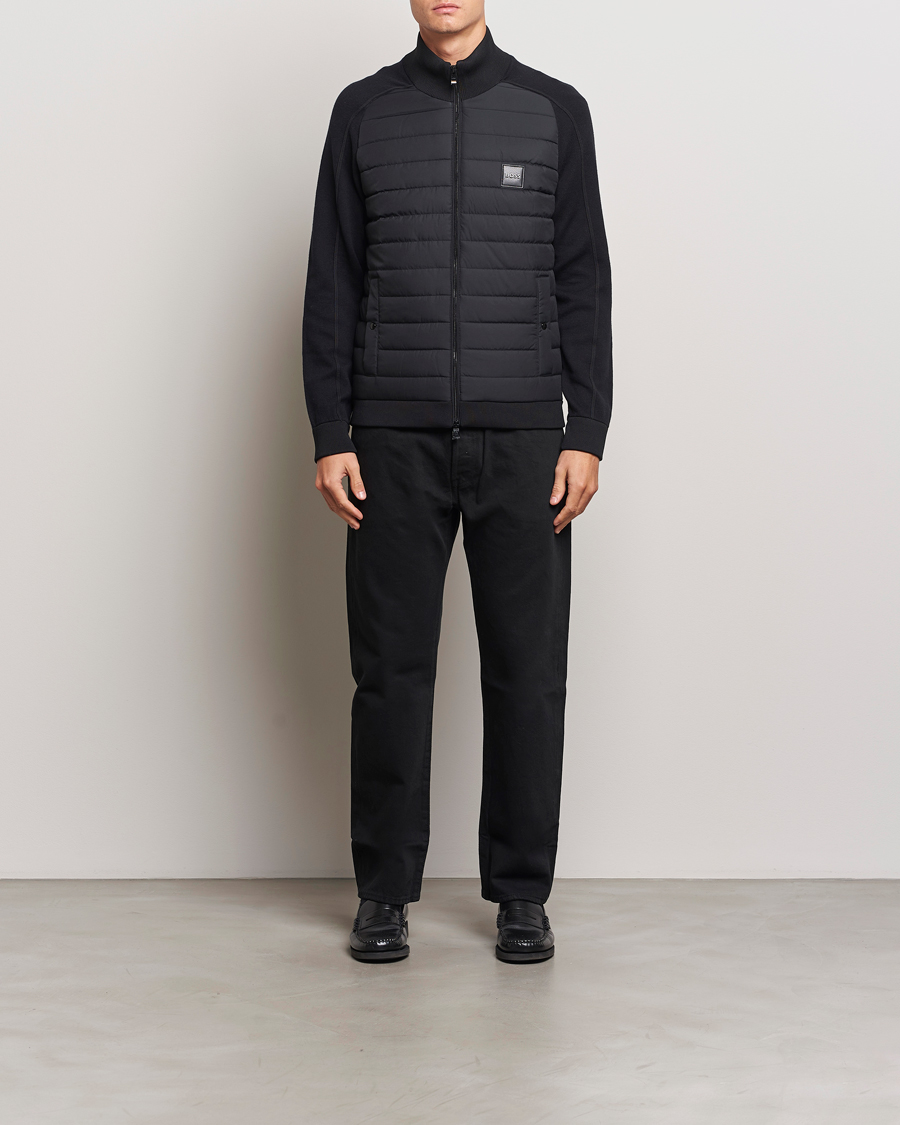 Herren | Jacken | BOSS BLACK | Esfero Hybrid Full Zip Black