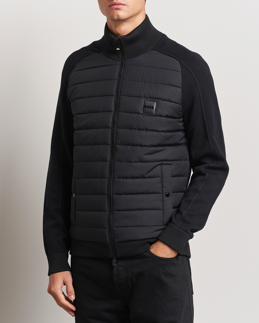 Herren | Jacken | BOSS BLACK | Esfero Hybrid Full Zip Black