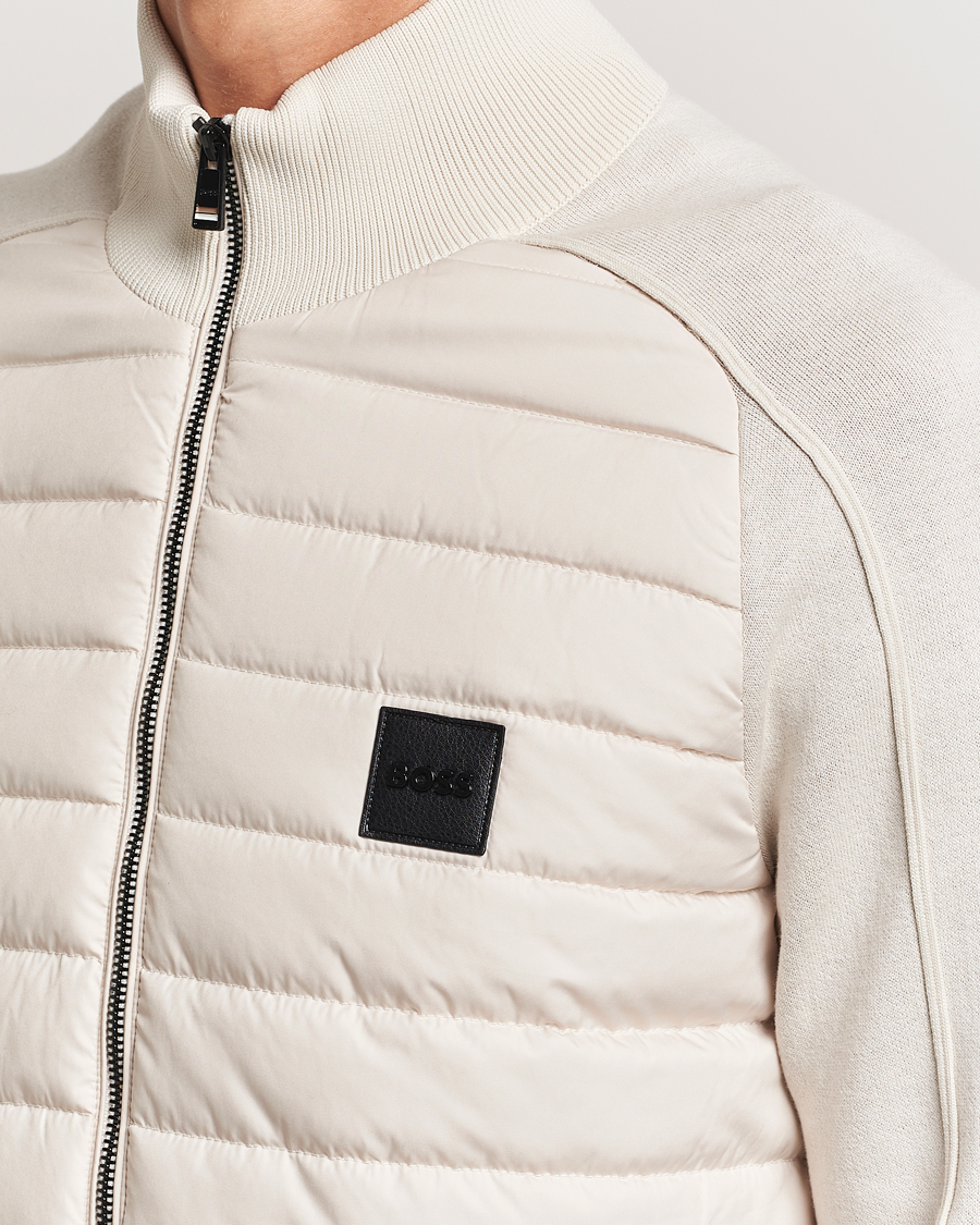 Herren | Jacken | BOSS BLACK | Esfero Hybrid Full Zip Open White
