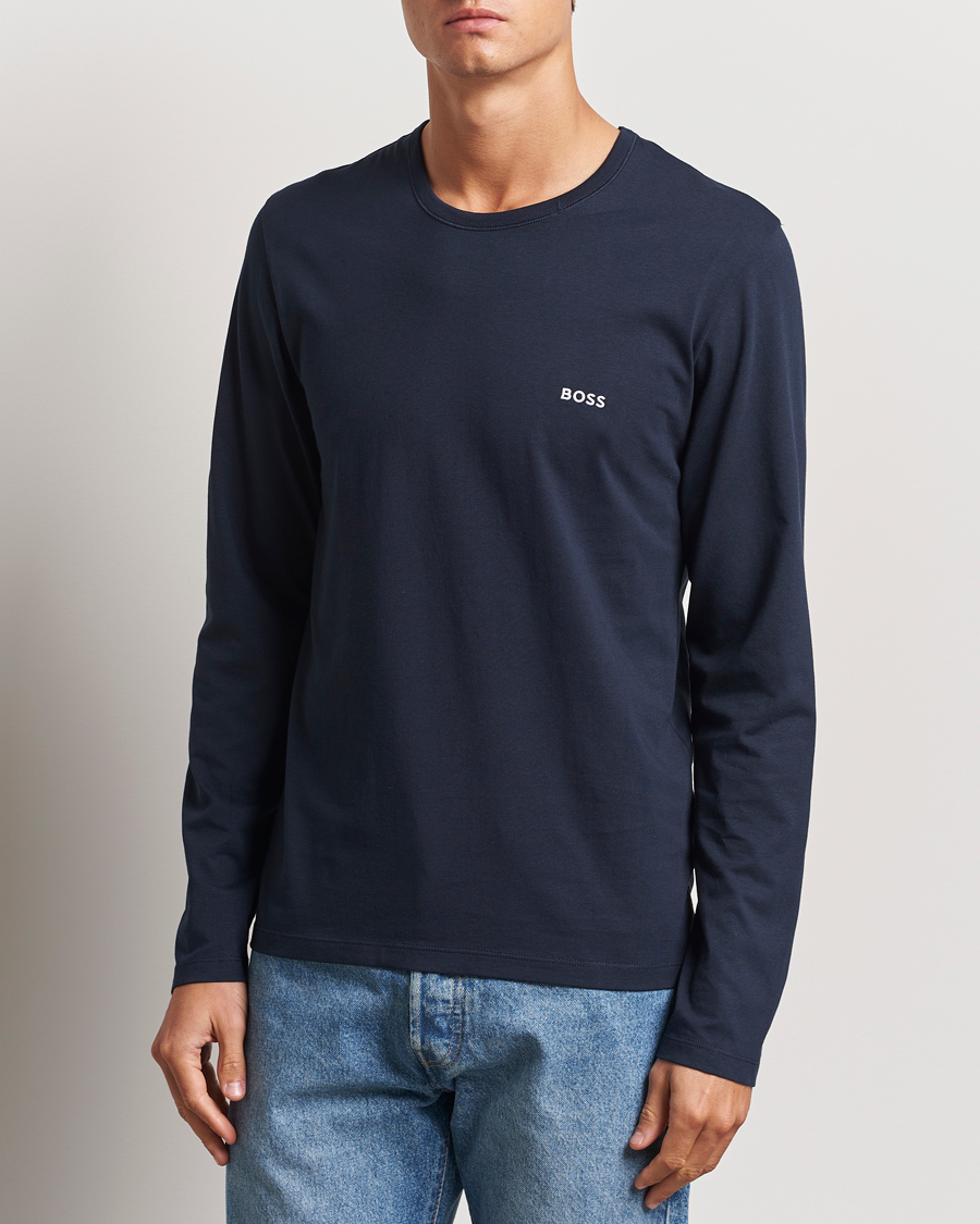 Herren | T-Shirts | BOSS BLACK | 3-Pack Long Sleeve T-Shirt Navy/Green/Black