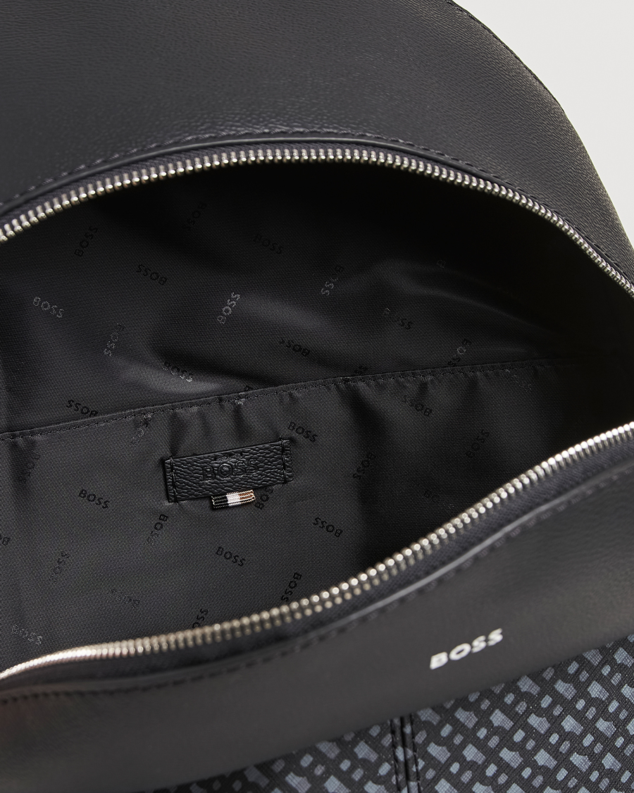 Herren | BOSS BLACK Zair Monogram Backpack Black | BOSS BLACK | Zair Monogram Backpack Black