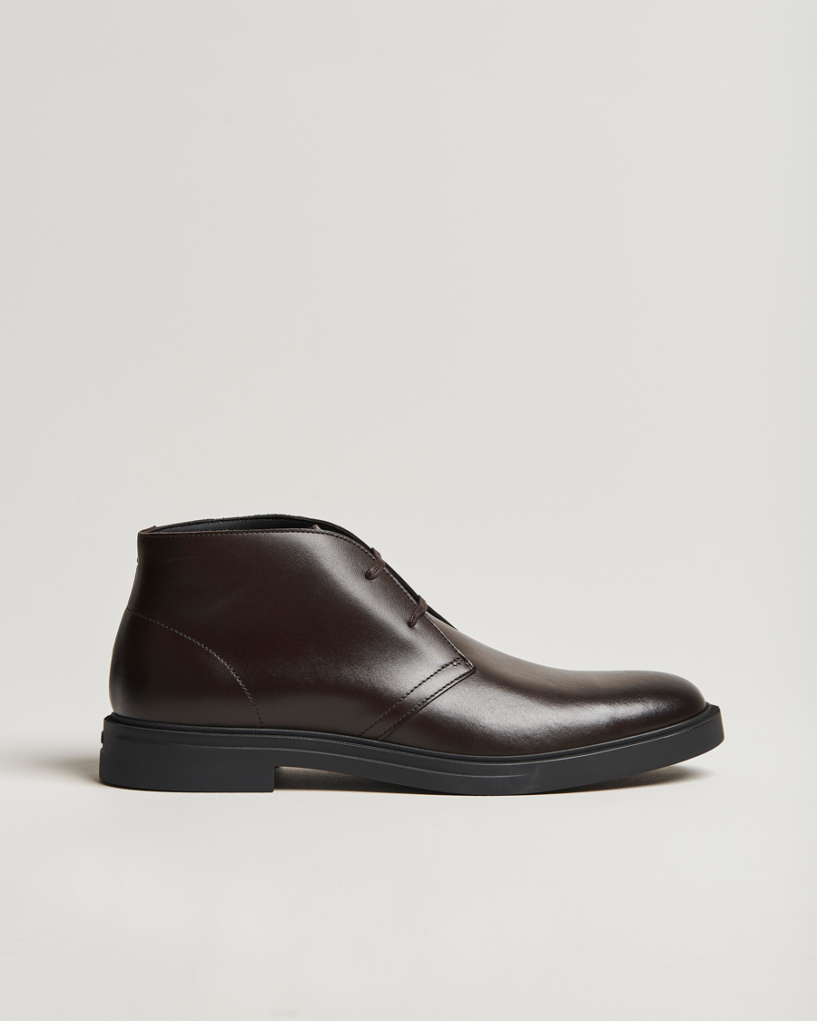 Herren | BOSS BLACK Calev Leather Chukka Boot Dark Brown | BOSS BLACK | Calev Leather Chukka Boot Dark Brown