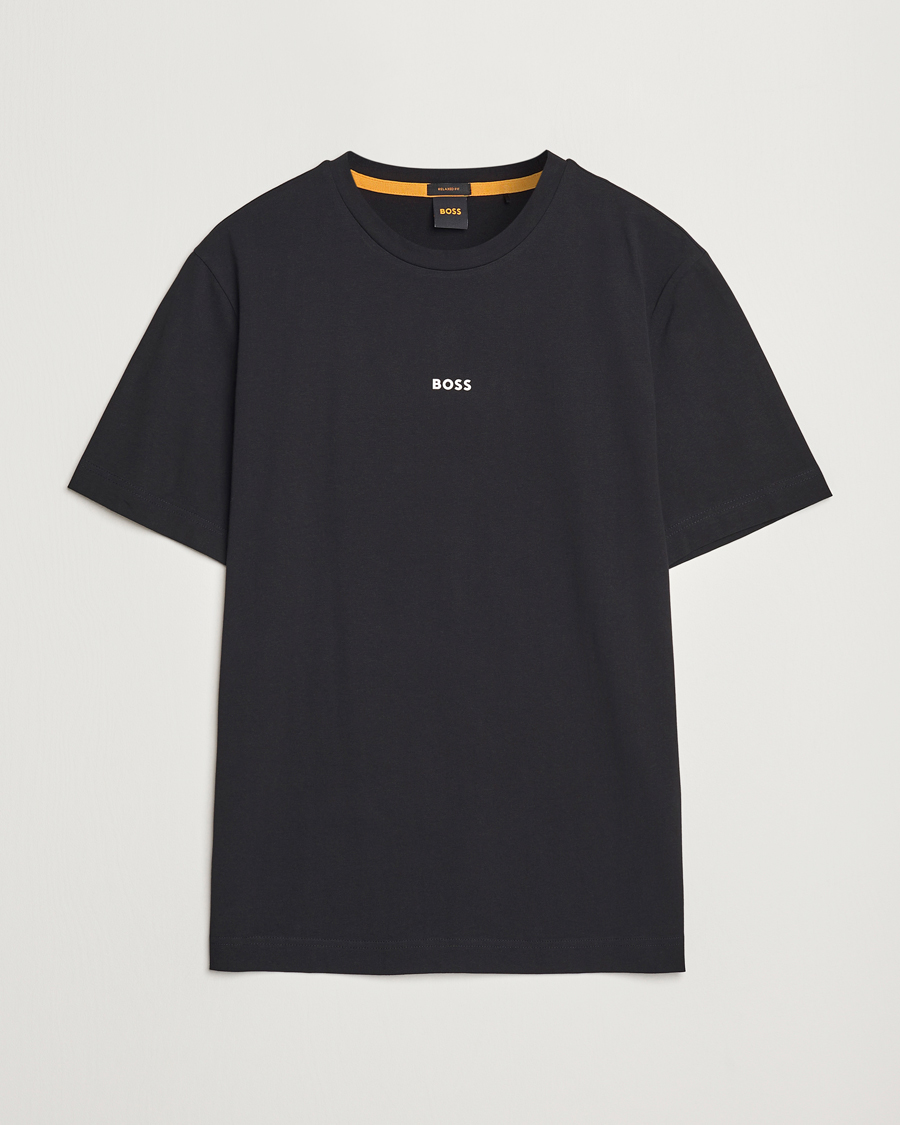 Herren | T-Shirts | BOSS ORANGE | Tchup Logo Crew Neck T-Shirt Black