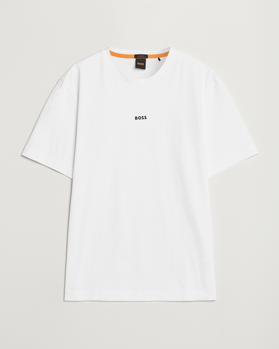 Herren | T-Shirts | BOSS ORANGE | Tchup Logo Crew Neck T-Shirt White