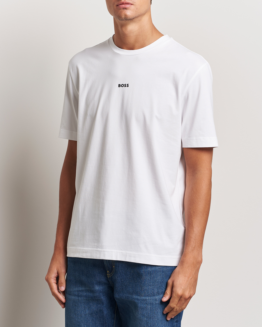 Herren | T-Shirts | BOSS ORANGE | Tchup Logo Crew Neck T-Shirt White