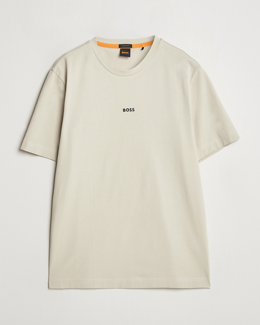 Herren | T-Shirts | BOSS ORANGE | Tchup Logo Crew Neck T-Shirt Light Beige