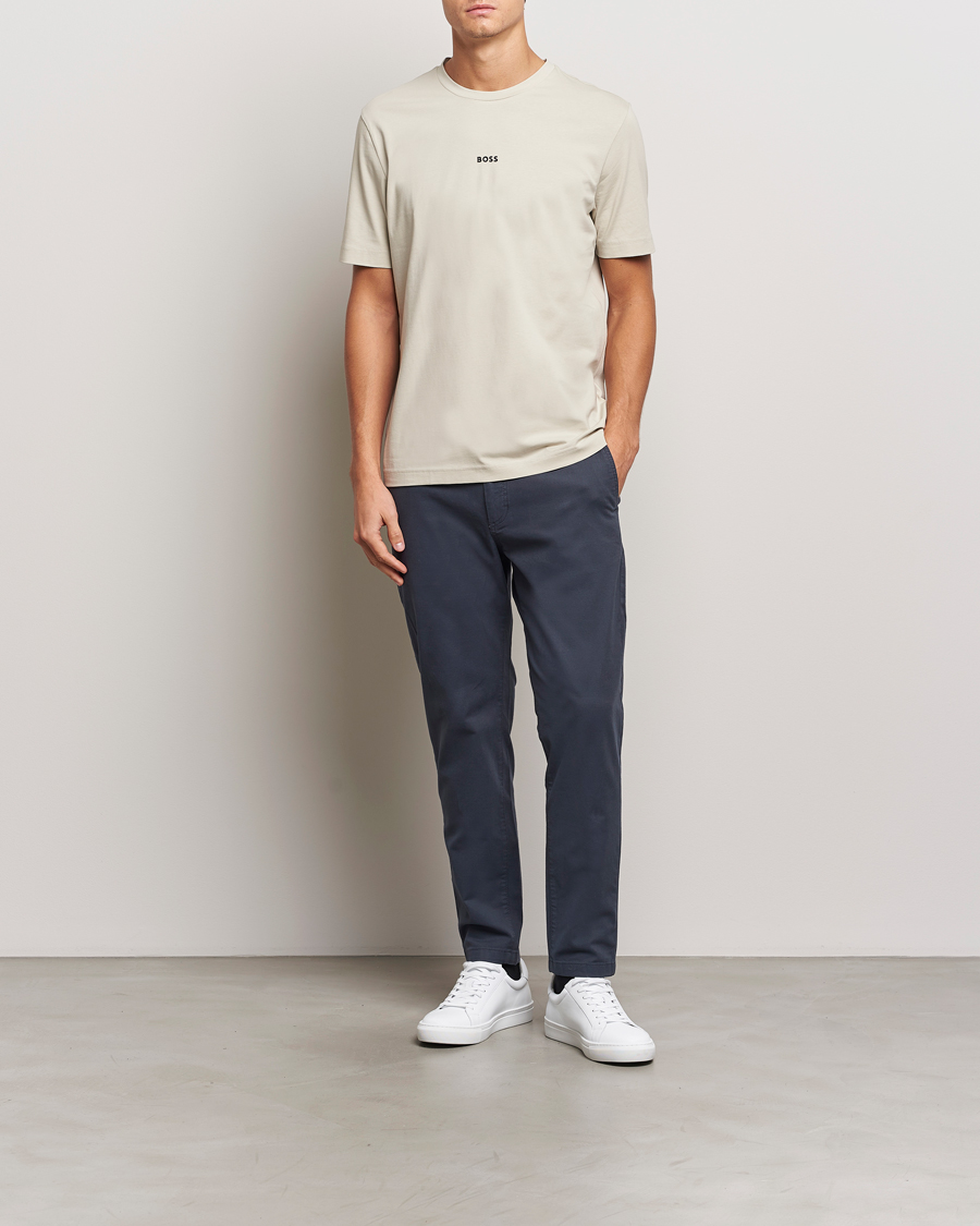 Herren | T-Shirts | BOSS ORANGE | Tchup Logo Crew Neck T-Shirt Light Beige