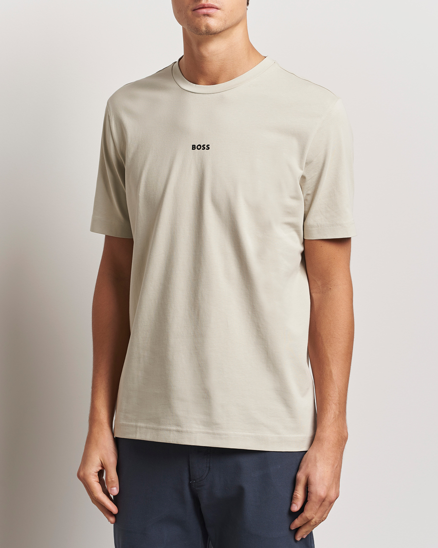 Herren | T-Shirts | BOSS ORANGE | Tchup Logo Crew Neck T-Shirt Light Beige