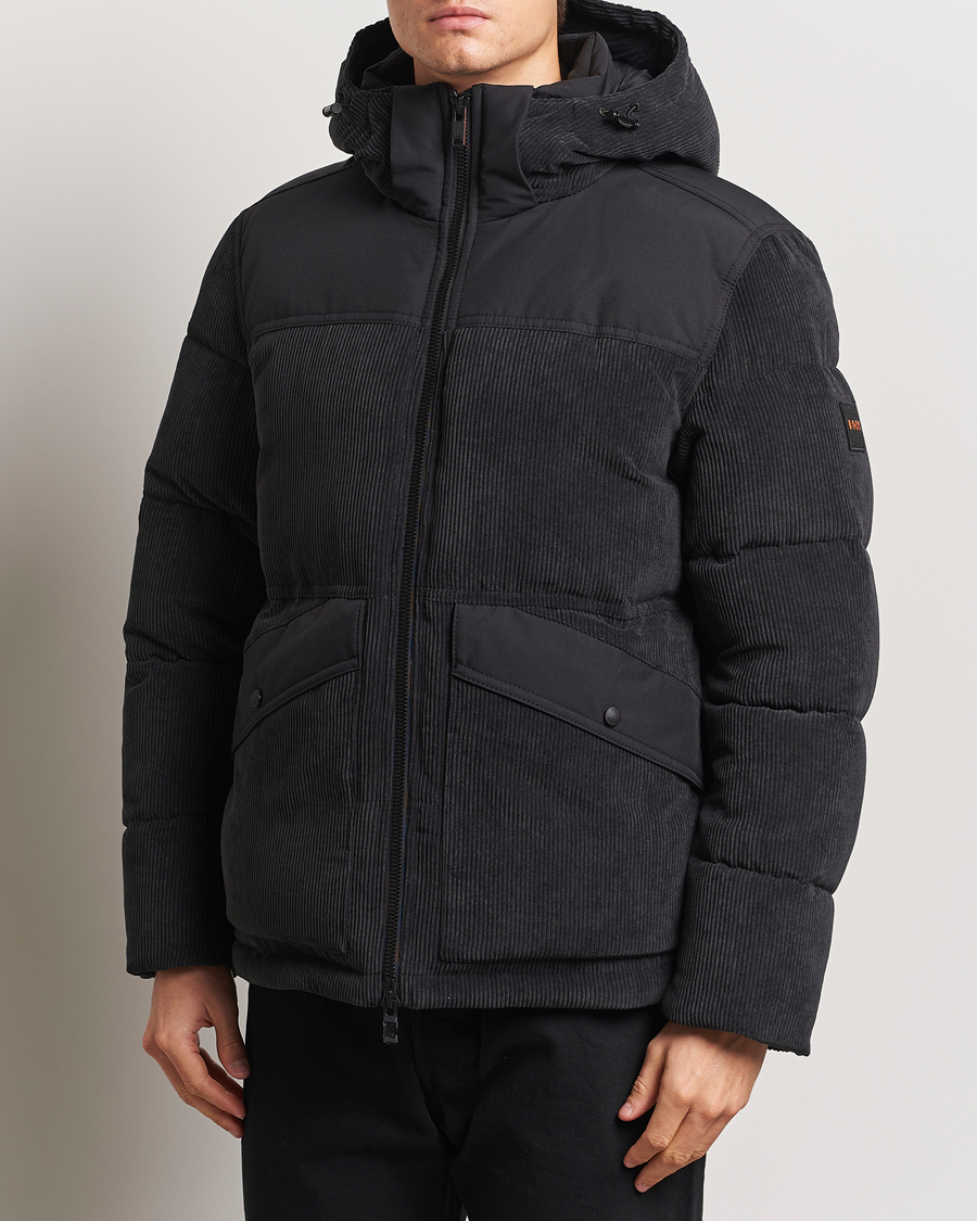 Herren | Jacken | BOSS ORANGE | Odope Padded Corduroy Jacket Black