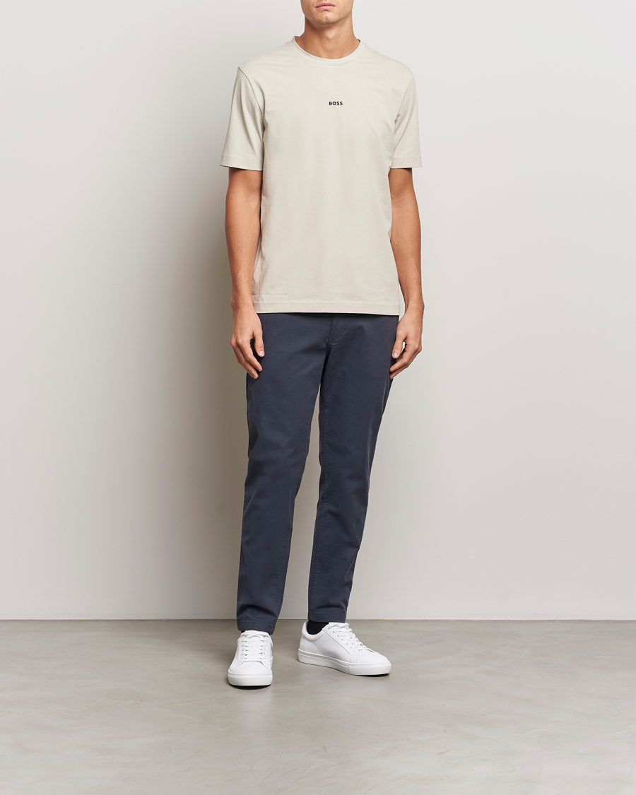 Herren | Hosen | BOSS ORANGE | Tapered Drawstring Trousers Dark Blue