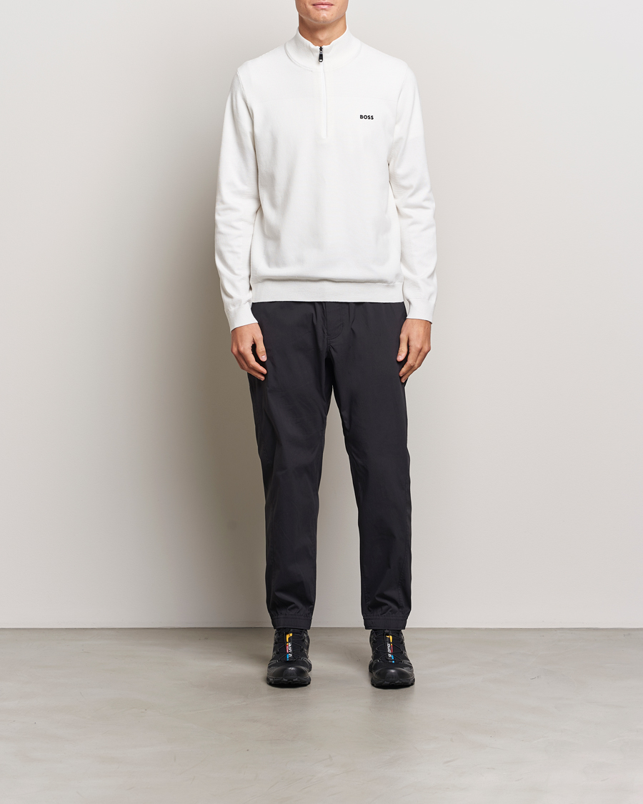 Herren | Pullover | BOSS GREEN | Momentum Knitted Half Zip White