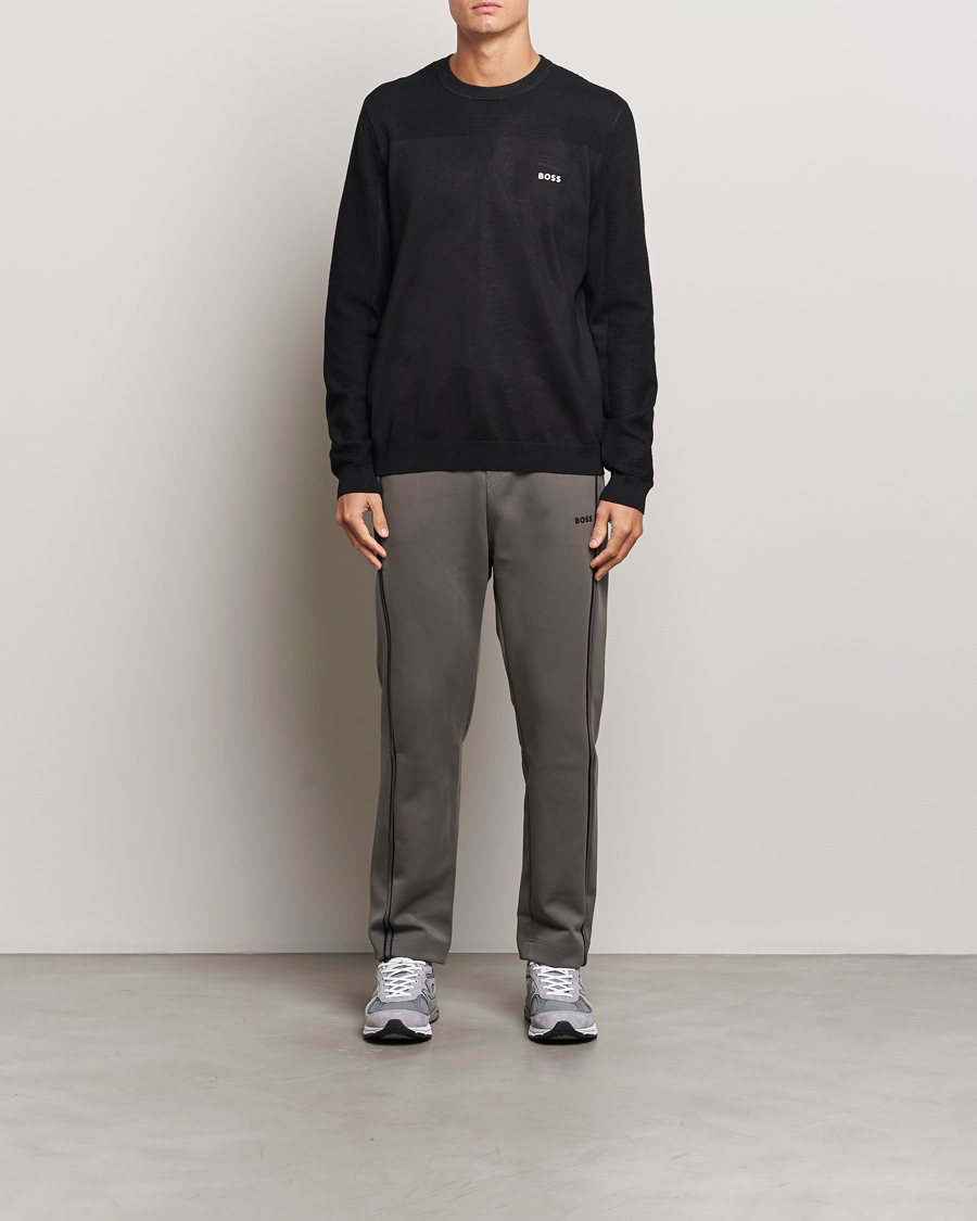 Herren | Pullover | BOSS GREEN | Momentum Knitted Crew Neck Black
