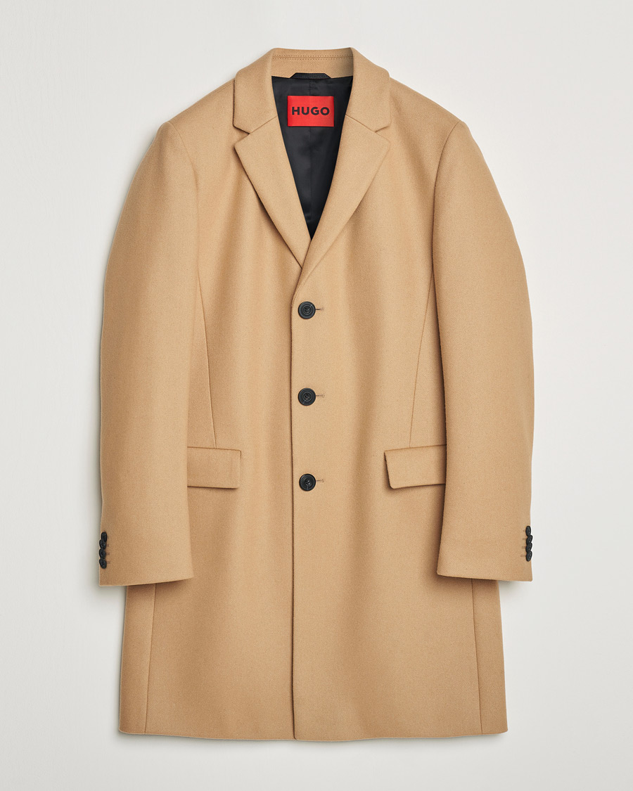 Herren | Jacken | HUGO | Migor Wool Coat Medium Beige