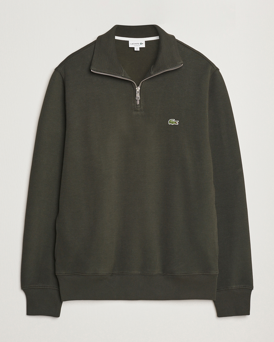 Herren | Pullover | Lacoste | Rib Interlock Half Zip Sapwood