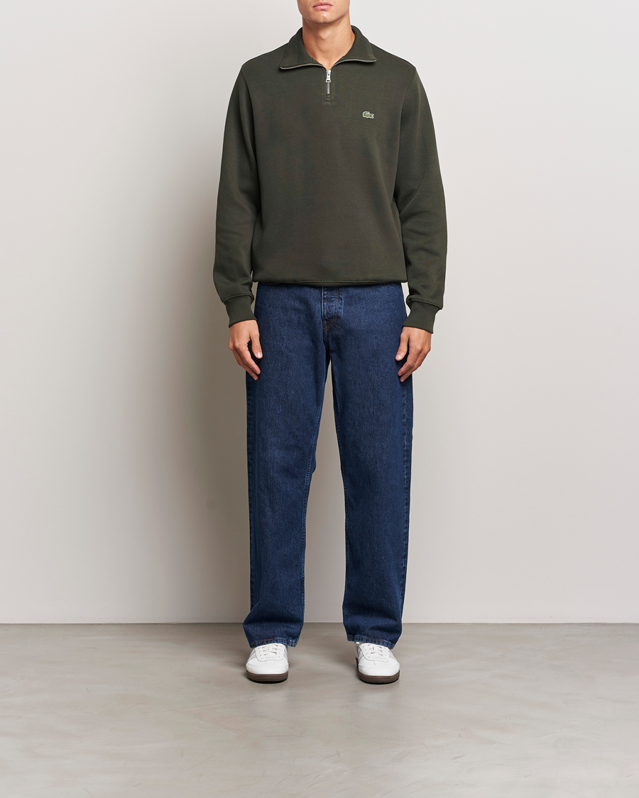 Herren | Pullover | Lacoste | Rib Interlock Half Zip Sapwood