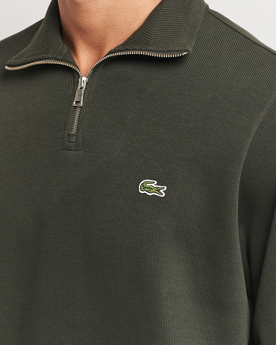 Herren | Pullover | Lacoste | Rib Interlock Half Zip Sapwood