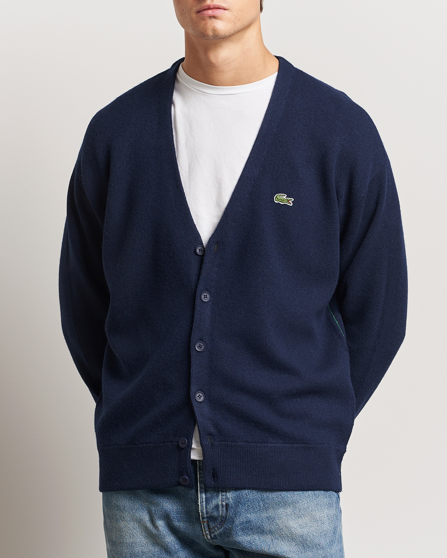 Herren | Pullover | Lacoste | Carded Wool Cardigan Navy