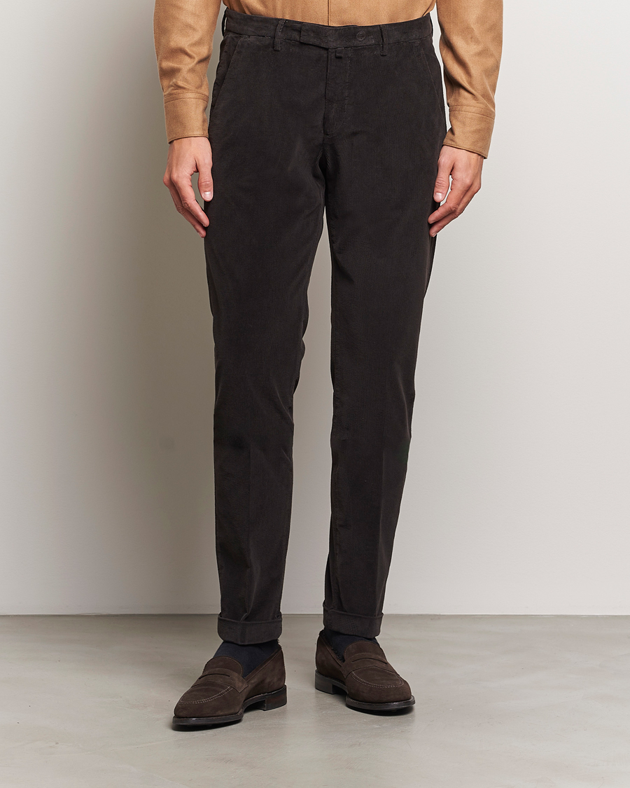 Herren | Hosen | Briglia 1949 | Slim Fit Corduroy Trousers Dark Brown