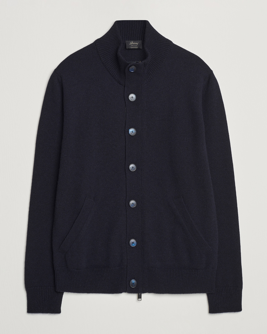 Herren | Pullover | Brioni | Cashmere Cardigan Jacket Navy