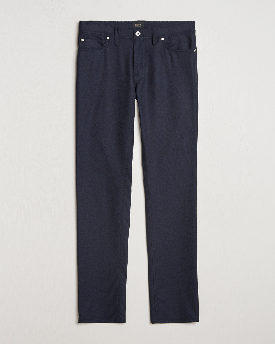 Herren | Hosen | Brioni | Slim Fit 5-Pocket Flannel Pants Navy