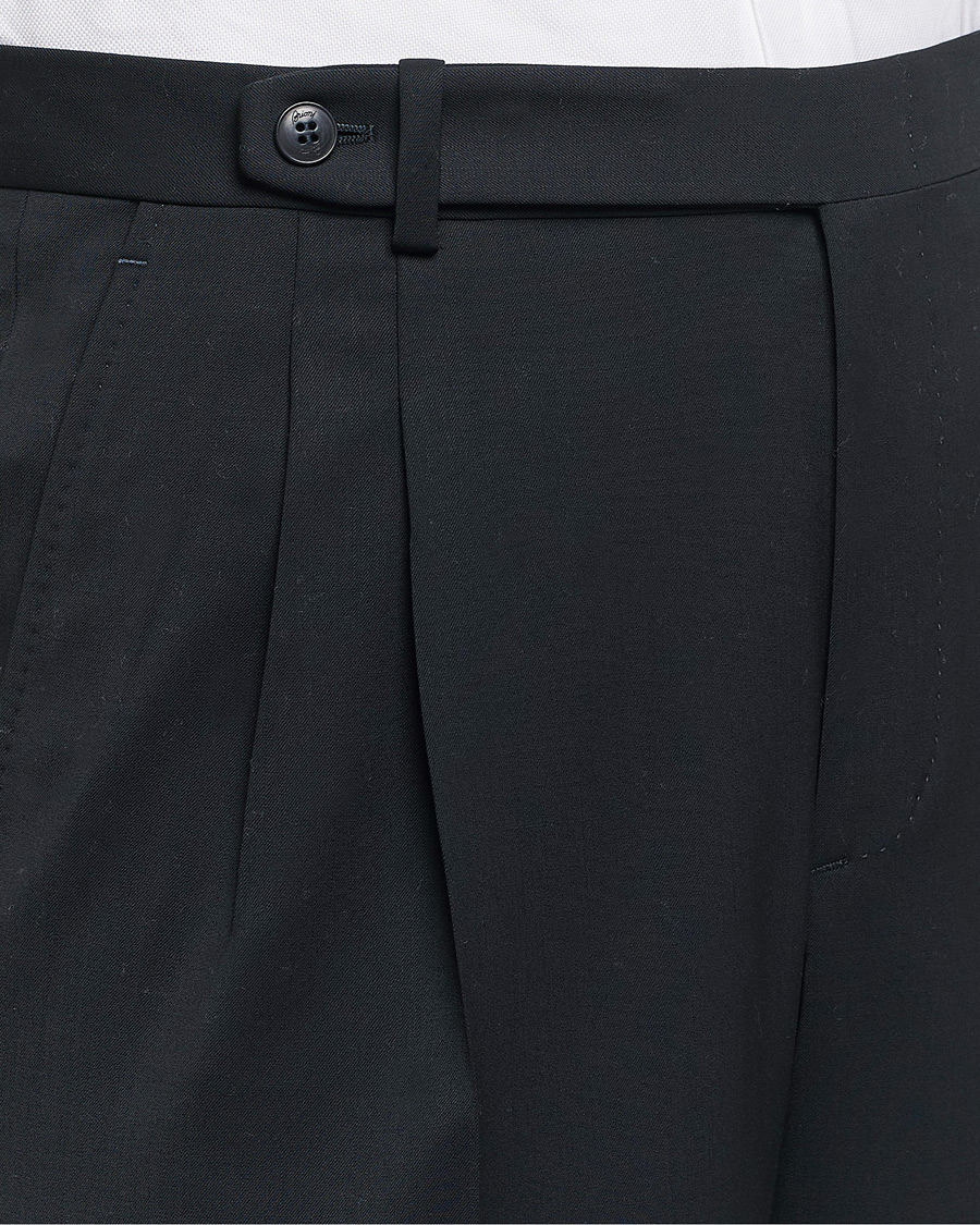 Herren | Hosen | Brioni | Pleated Wool Trousers Navy