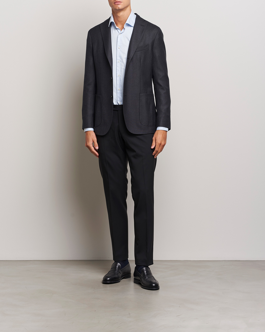 Herren | Sakkos | Boglioli | K Jacket Wool Hopsack Blazer Charcoal