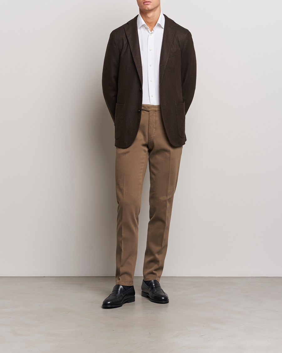 Herren | Sakkos | Boglioli | K Jacket Wool Herringbone Blazer Dark Brown