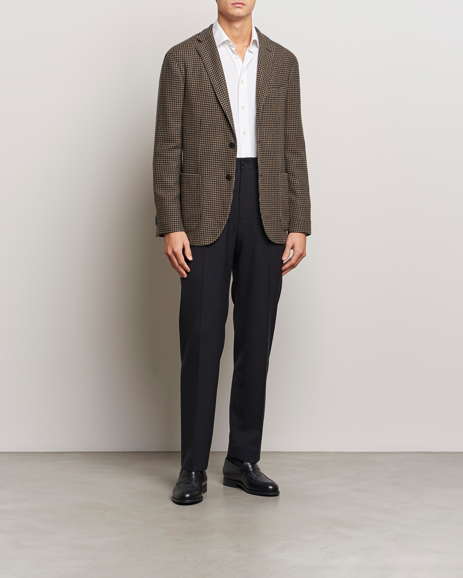 Herren | Sakkos | Boglioli | K Jacket Houndstooth Wool Blazer Brown