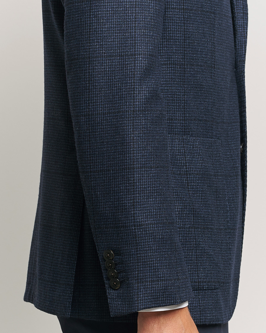 Herren | Sakkos | Boglioli | K Jacket Overcheck Wool Blazer Navy