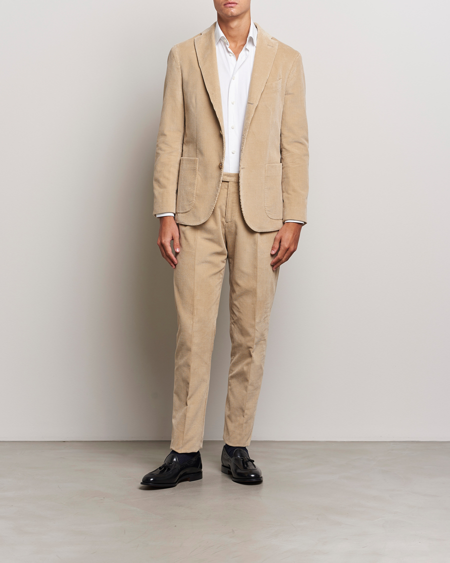 Herren | Anzüge | Boglioli | K Jacket Wale Corduroy Suit Beige