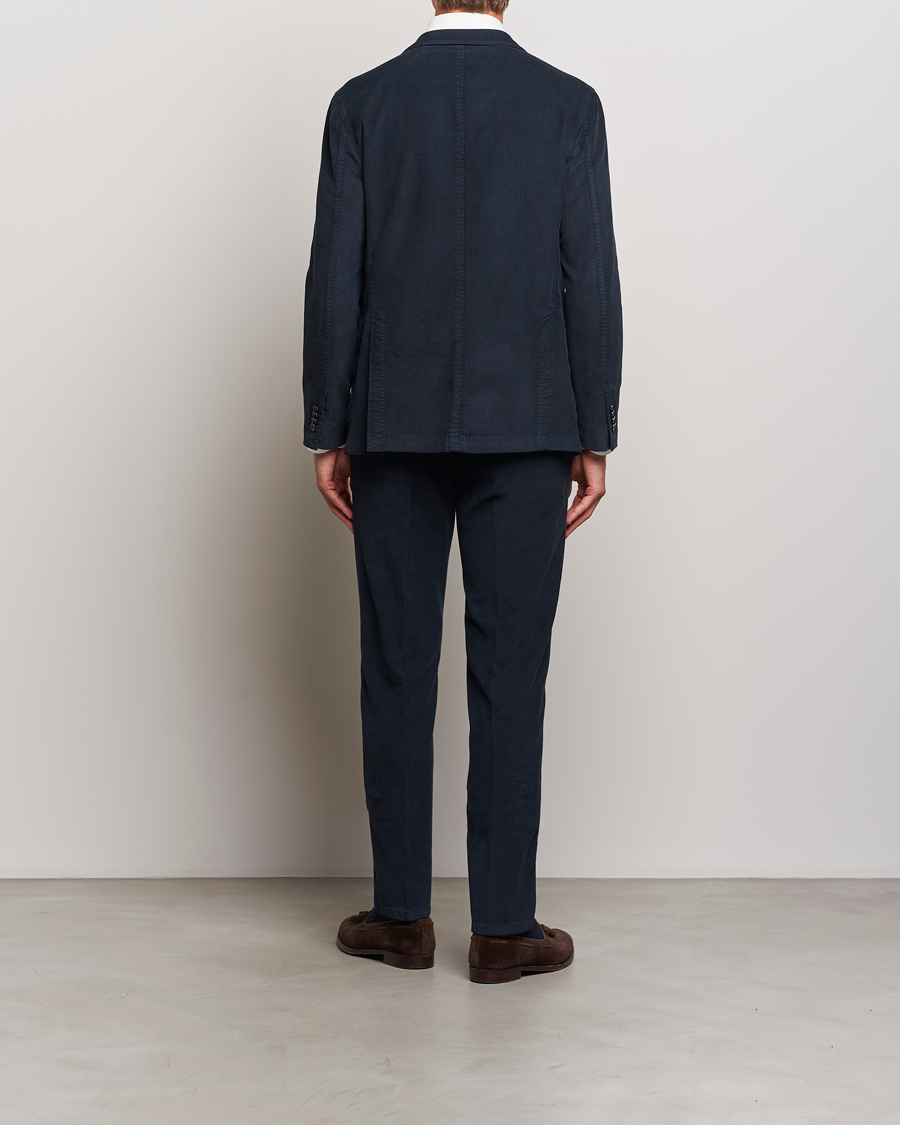 Herren | Boglioli K Jacket Baby Corduroy Suit Navy | Boglioli | K Jacket Baby Corduroy Suit Navy